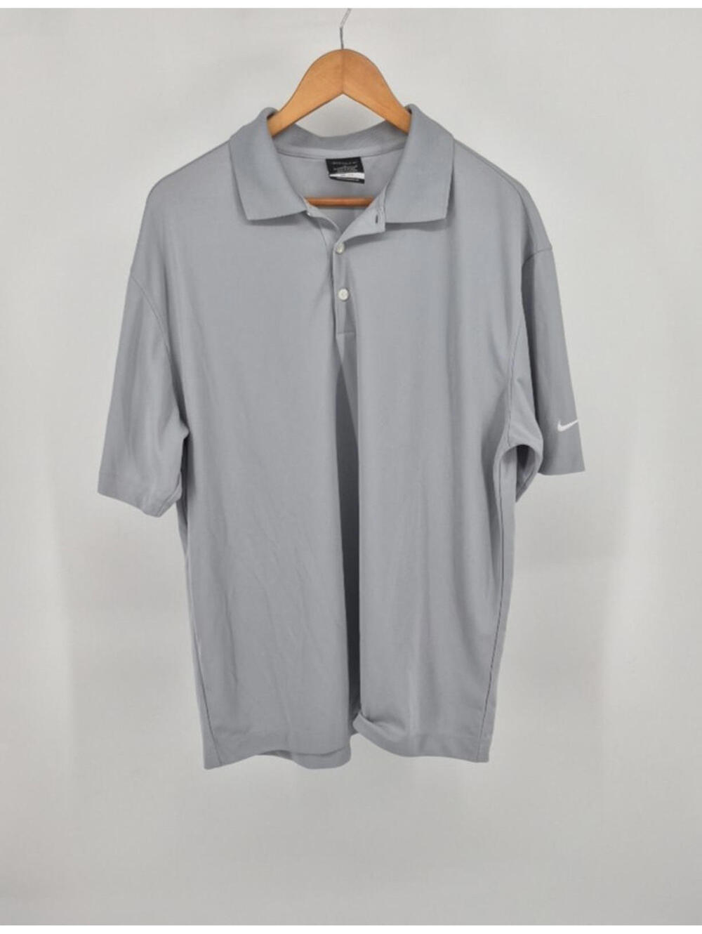 Nike Golf Polo Shirt Men's Large Grey Dri-FIT